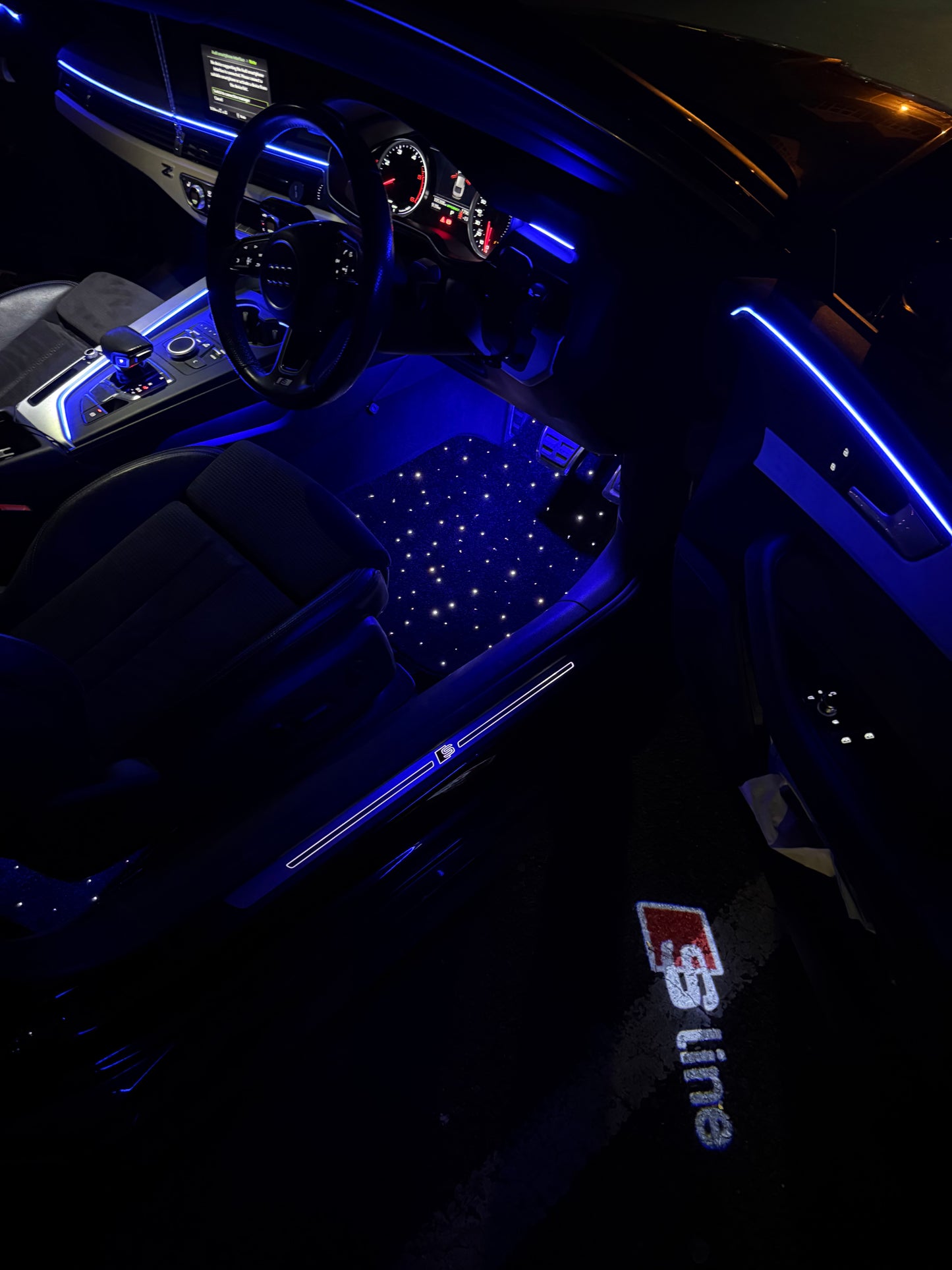 LED car floor mats 4x pcs